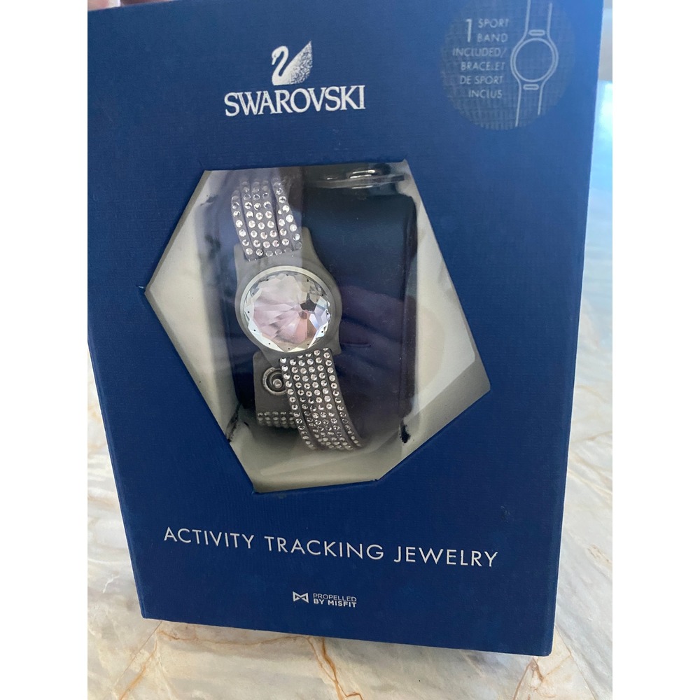 Swarovski Activity Tracking Jewelry Misfit Slake Crystal Bracelet Grey 5225822